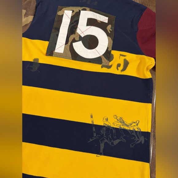 Polo Ralph Lauren P Wing Camo Rugby Short Sleeve Polo Shirt Size XS - Picture 8 of 14